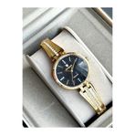 Raymond RYM-1043 QUARTZ KADIN KOL SAATİ - SU GEÇİRMEZ - KASA VE KORDON ÇELİK - 2 YIL GARANTİ GOLD-SİYAH