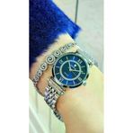 Raymond RYM-213055 QUARTZ KADIN KOL SAATİ - 2 YIL GARANTİ Gümüş-MAVİ