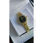 Raymond RYM-5037 ÇELİK KADIN KOL SAATİ - 2 YIL GARANTİ GOLD-SİYAH