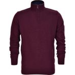 Raymons Erkek Spor Düz Fermuarlı Yaka Kazak R22949 BGL-ST03181 - Bordo