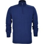 Raymons Erkek Spor Düz Fermuarlı Yaka Kazak R22949 BGL-ST03181 - Indigo