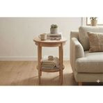 Rayna Yuvarlak Yan Sehpa, Naturel, 48X48X60 Cm