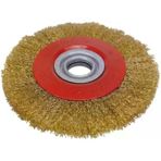 Rayno Profesyonel Saçaklı Daire Tel Fırça - 115 Mm Avuç Taşlama (Spiral) Uyumlu - Pas Sökücü, Çapak Alma Yüzey Temizleme İçin Çelik Tel Fırça - Metal Kaynak İşlemleri İçin (175 Mm)