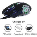 Raynox RX-GM808 Gaming Wireless Rgb Oyuncu Mouse Şarjlı Pilsiz Sessiz Click - Siyah