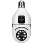 Raynox RX-TYS202 Çift Kameralı Ampule Takılabilir Kablosuz Uzaktan Izleme Wifi Güvenlik Kamerası - Beyaz