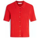 Rayon Rıb Slım Polo Ss Swt Kadın Turuncu Bluz - Ww0ww48482