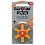 RAYOVAC Ekstra GELİŞMİŞ Boyut 13 İşitme Cihazı Pilleri (6 pilli paket)