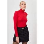 Rays Kırmızı Balıkçı Yaka Uzun Kollu Dar Kesim Bluz 2504
