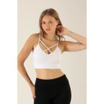 Rays Önü Çapraz Askılı Büstiyer - 9022-1 Beyaz - M - L