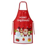 Rayson Önlük Noel ayarlanabilir önlük aşçılar mangal önlüğü erkekler kadınlar için aşçı önlüğü kırmızı Noel partisi, Noel geyiği, Ölçü Birimi