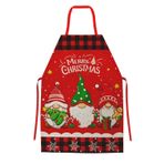 Rayson Önlük Noel ayarlanabilir önlük aşçılar mangal önlüğü erkekler kadınlar için aşçı önlüğü kırmızı Noel partisi, Üç Noel Baba, Ölçü Birimi