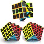 RAYTOYS OYUNCAK 3 SET VIP PROFESSIONAL QY SPEED CUBE CORBON FİBER CUBE VIP 3LÜ SET 3X3 4X4 5X5 ZEKA KÜPÜ RUBİKS CUBE