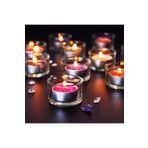 RAYTOYS OYUNCAK 84 ADET TEA LİGHT CAM MUMLUK CAM DEKOR MUMLUK 4.5X2 CM ŞEFFAF