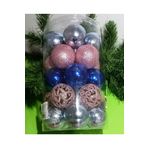 RAYTOYS OYUNCAK Profesyonel 6 Cm 25 Adet Yılbaşı Topu Yılbaşı Ağacı Süsleri 5 Farklı Model Top Süs Noel Süsleri RENKLİ