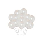 RAYTOYS OYUNCAK VIP 100 PCS SHINY METALLIC WHİTE BALLOON VIP KALİTE PARLAK METALİK BEYAZ BALON HELYUM GAZI UYUMLUDUR BEYAZ