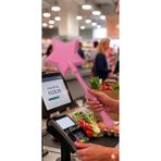 Rayze Razmo Sihirli Kredi Kartı Ödeme Sopası Temassız Ödeme Asası Nfc Kart Tutucu Sihirli Yıldız Asa Sopa Kredi Kartı Otobüs Kartı Aparatı – Magic Stick Temassız Ödeme Sopası - Pembe