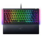 Razer BlackWidow V4 75% - Çalışırken değiştirilebilir Mekanik Oyun Klavyesi (Kompakt yüzde, Underglow, Çok Fonksiyonlu Silindir ve Medya Tuşları, Manyetik Bilek Desteği) US-Düzeni | Siyah