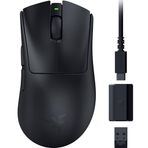 Razer DeathAdder V3 HyperSpeed - 26K DPI ile ultra hafif kablosuz ergonomik e-spor oyun faresi (55g hafif, yumuşak dokunuşlu kaplama, 100 saat pil ömrü, 8K Hz ile HyperSpeed) Siyah