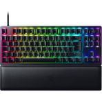 Razer Huntsman V2 Tenkeyless (Mor Anahtar) - Sayısal Tuş Takımsız Optik Oyun Klavyesi (Sesli Optik Anahtarlar, Çıkarılabilir Usb-C Kablo, Bilek Desteği) Azerty Klavye | Siyah
