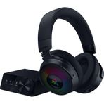 Razer Kraken V4 Pro - Kontrol hub'lı kablosuz oyun kulaklığı - Sensa HD haptikler (OLED kontrol hub'ı, TriForce 40mm sürücüler, HyperSpeed & Bluetooth, THX Audio) Siyah