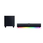 Razer Leviathan V2 Pro - Subwoofer ve AI hüzmeleme özelliğine sahip PC oyun soundbar'ı (THX Spatial Audio, Razer Chroma RGB ile Güçlendirilir, Bluetooth 5.0 ve 3,5 mm kulaklık jakı) Siyah