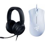 Razer Mouse Deathadder Essentıal Beyaz RZ01-03850200-R3M1 ve Kulaklık Kraken x Lıte Kablolu Siyah RZ04-02950100-R381