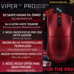 Razer Viper V3 Pro Sentinels Edition Rz01-05120400-r3m1 Ultralight Optik 35k Kablosuz Oyuncu Mouse Rz01-05120400-r3m1 bordo