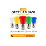 RBR 5’li Renkli Gece Lambası Ampul 1.5W E27 | Loş Işık, Göz Yormayan, Dekoratif Ambiyans Aydınlatma (Kırmızı-Mavi-Yeşil-Sarı-Beyaz)