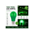 RBR Dekoratif Yeşil LED Ampul 10W E27 Duy Bahçe Parti Kafe Restoran Ortam Aydınlatması
