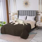 RBSC Home Su Geçirmez Battaniye Köpek Yatağı Kılıfı Kaymaz Büyük Koltuk Kılıfı Evcil Hayvanlar Köpek Kedi için İnkontinans Yatak Koruyucuları (5282COFFEE)
