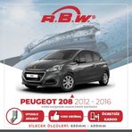 RBW Peugeot 208 2012-2016 Ön Muz Silecek Takımı
