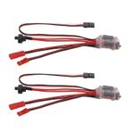 RC Araba 30A ESC Fırçmış İleri Geri Fren Çift Yönlü ESC Motor Hız Kontrol Cihazı 130180260 Motor 1/16 1/18 1/24 Araba Tekne Tankı 2 ADET