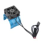 RC Araba Motoru Soğutucu, 8.4v Basit Kurulum Sökme Güçlü Dayanıklı Fırçasız Motor Soğutma Fanı 1/10 RC Arabalar Için Güçlü Isı Dağılımı (BLUE)