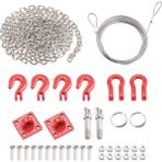 Rc Araba Parçaları Metal Römork Kancası Çekme Zinciri Kelepçe Braketi 1/10 Rc Paletli Traxxas Trx4 Eksenel SCX10 Wraith D90 Tamiya (Yurt Dışından)
