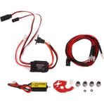 Rc Fırçalı Motor Esc Set Yüksek Tork 050 66 T Fırçalı Motor 30A Fırçalanmış Esc ile Kırmızı Beyaz Modifiye LED Işıkları (Yurt Dışından)