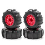 RC Kürek Lastikleri Off Road Kar Kum Kürek Lastikleri 1/10 Kısa Kurs Kamyon için 4 adet Yedek 727 eğik çizgi K1 RC Araba Tignapoo