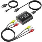 RCA - HDMI Dönüştürücü, TV/PC/N64/Wii/PS1/PS2/PS3/STB/Xbox/VHS/VCR/Blue-Ray DVD Oynatıcılar için GINGIN 1080p/720p AV - HDMI Dönüştürücü