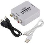 Rca / Kompozit A / V Rf Dönüştürücü Rf Modülatör Av Rf Video Adaptörü Beyaz - Renkli