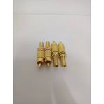 Rca Konnektör Erkek 4'lü Set, Siyah ve Kırmızı Renkler