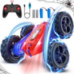 Rcfunkid Uzaktan Kumandalı Araba, Çift Taraflı 360 ° Dönen RC Araba, Renkli LED Işıklı RC Dublör Araba, 8-12 Yaş Erkek ve Erkek Kız Çocuk Doğum Günü Hediyesi için 4WD RC Oyuncak Araba