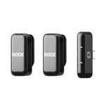 RØDE Wireless Micro - Akıllı Telefon ve Bilgisayar Uyumlu Kompakt Kablosuz Mikrofon seti, Şarj Kutulu, İki verici, Bir alıcı, USB-C, Siyah