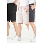 RDR-X Erkek 3'lü Şort Paketi Siyah - Gri - Füme Dalgıç Kumaş Regular Fit Düz Desen - Gri - Füme - Siyah - 4XL