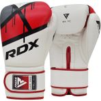 RDX Ego F7 Boks Eldiveni Profesyonel Sparring, Kum Torbası ve Antrenman Eldiveni - 12 oz - Beyaz - Kırmızı