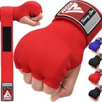 RDX Training Boxen iç eldiven Hand sargı MMA Faustschutz Verbaende Pad M Kırmızı