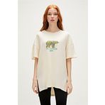 Re-Finger Recycle Marshmallow Beyaz T-Shirt Baskılı Kadın Tişört