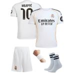 Real Madri'd Mbappe 2026 Yeni Sezon Futbol Çocuk Forması 4'lüset Çorap +Bileklik Hediyeli - 9 - 10 Yaş - Beyaz