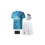 Real Madri'D Turkuaz 2017/18 Sezon Ronaldo Beyaz Shortlu Futbol Çocuk Forması 4'Lü Set NYEZ92