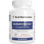 Real Mushrooms Zinc And Vitamin D2 120 Capsules Organic Chaga And Reishi Mushroom Extracts Vegan Non-Gmo Gluten-Free . - Aromasız