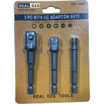 Real Özs ÖZS-1005 3 Parça Bits Uç Adaptör Seti