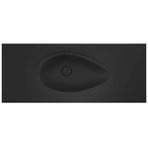 Real Stone Avocado Etajerli 80X50 Siyah Granit Banyo Lavabosu